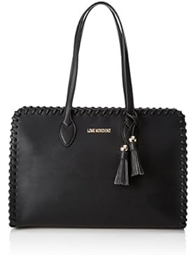 Love Moschino Damen Borsa Calf Pu Nero Henkeltasche, Schwarz (Black), 25 x 36 x 11 cm