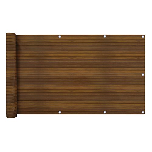 Balkon Sichtschutz verschiedene Modelle – Balkonbespannung Balkonsichtschutz Balkonverkleidung 6 Meter (0,90 x 6,0 Meter, Stein – Optik) - 6