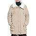 Produktbild MEIbax Damen Winter Fleece Langarm mit Kapuze Outdoor Warm Zip Pocket Jacke Mantel Kunstpelz-Ausschnitt Winterparka Baumwoll Mantel Outwear