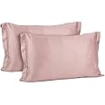 Mush Bamboo Pillow Cover Set of 2 | 100% Bamboo Pillow Cover for Hair and Skin | Breathable, Silky Soft and Cooling Envelope Pillowcases for Hot Sleepers & Night Sweats | 17"x27" (Lavender, King)