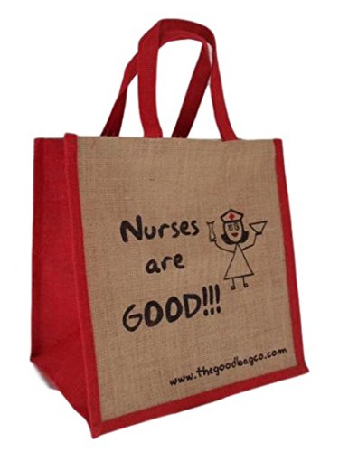The Good Bag Company Nurses are Good!! Jute Shopper Bag