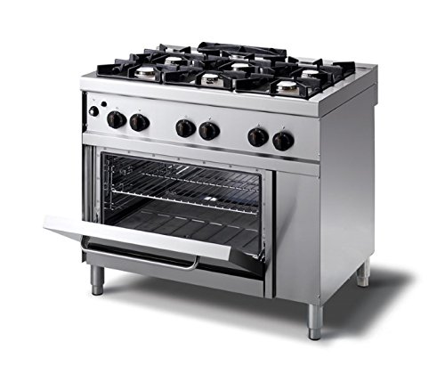 Preisvergleich Produktbild Gasherd 1000x700x900mm, 6 Brenner, Pilotflamme