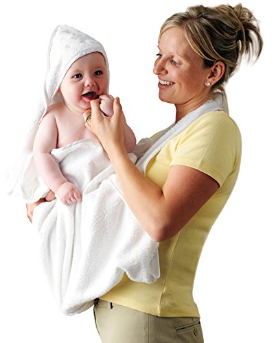 Clevamama Splash and Wrap Baby Bath Towel (White)