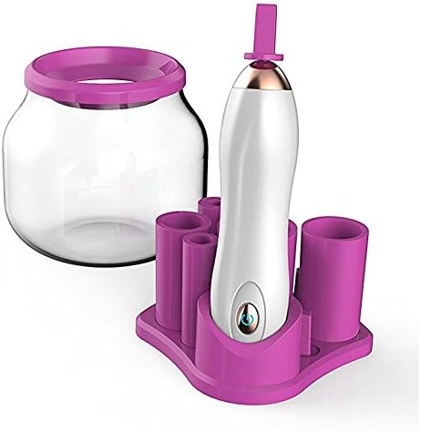 Finesdear Makeup Brush Cleaner and Dryer Machine Professional Electronic Brushes Cleaner Wash and Dry All Size Brushes In Seconds with 8 Different Sizes Rubber Collars
