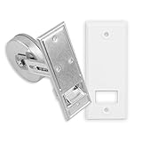 Einarmiger Rolladen-Gurtwickler für 5m Rolladengurt mit einem Loachabstand von 105mm und Kunststoff Wicklerblende in der Farbe weiß ( Abdeckplatte ).