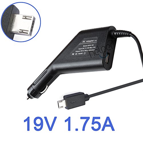 Helper 19 V 1,75 A 33 W DC Adapter KFZ-Ladegerät Adapter Für Asus EeeBook X205 x205t x205ta E200 E200H e200ha t100ha tp200s tp200sa e202sa, Asus Chromebook C201 C201 Pa - 9