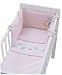 Butterfly Fields Baby Girls Crib Cot Bedding Set - including Bumper, Coverlet / Quilt and Fitted Sheet - Pink Flower and Butterfly Design
