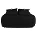 LCY Fashion Messenger Tote Baby Nappy Changing Bag Diaper Bag With Changing Mat Black