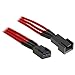 Produktbild BitFenix Verlängerungskabel 3-Polig, 60 cm rot/schwarz