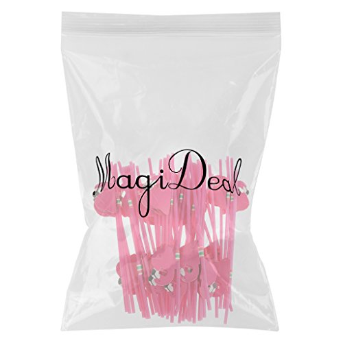 25x Flamingo Trinkhalme Strohhalme Halme Cocktail Hochzeit Party Barzubehör – Rosa, 23 cm - 2