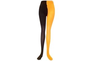 RmKbe High Waisted Tights Halloween Two Toned Jester Tights Full Footed Socks Opaque Pantyhose High Waisted for Party Cosplay