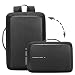 Produktbild Neuleben Wasserdicht Dual-Diebstahlschutz USB Ladeport Multifunktion Rucksack Handtasche 15.6 Zoll Laptoprucksack Business Aktentasche Reiserucksack Arbeitsrucksack Damen Herren (Schwarz)