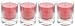 Produktbild Palm Light 4041678002152 Nuance Kerze 4-er Set, Palmwachs-Kerze, Höhe 6 cm, Brenndauer circa 15 Stunden, rot