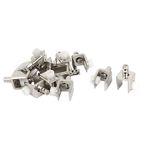 Glas-Clip - TOOGOO(R)6mm-8mm Dicke einstellbare Schraube Zink-Legierung Glas Clip Klemme 12 Stueck "