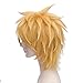 Anime Golden Blonde Short 30CM Cosplay Layered Wig +Wig Cap