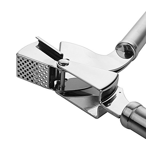 DCOU Premium-304 Edelstahl Knoblauchpresse Professionelle Mince & Crush Knoblauchzehe Ginger Mit Einfache Küche Knoblauch-Werkzeug aus robustem Edelstahl 18/10 Stahl - 4