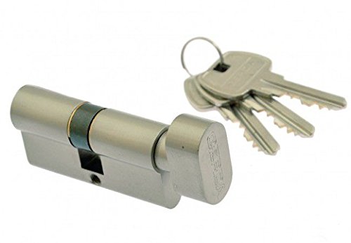 Preisvergleich Produktbild Schließzylinder, Gerda, 30 K / 40 mm, 5 Stifte, mit Knauf, nickel