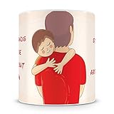 illuminati gifts My Hands May Be Small But I Can Still Wrap Papa Around Them Printed Ceramic 330ml Coffee Mug(Multicolour)