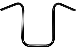 WESTLAND CUSTOMS 7/8 Inch (22 mm) Handlebar Universal Narrow Ape Hanger 38 cm Black