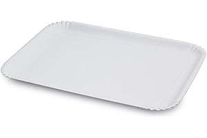 Guardini, Set di 3 vassoi 23x31 cm, Monouso, Cartoncino, Bianco, Made in Italy, Linea Easy Bake