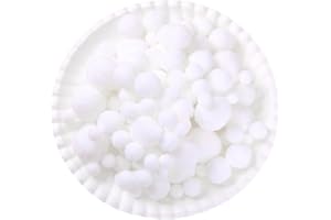 QIKAARA 500 Stück Pompons zum Basteln, Weiß Pompoms, 10/15/20/25/30 mm Pompom Bälle für DIY Kreative Handwerk Dekoration (Weiß-5 Größen, 1-3 cm)