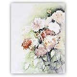 Rotes Blumenbild mit Dahlien