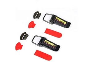 AKDSteel 2 Stück Auto LKW Motorhaube Clip Hasp Auto Stoßstange Sicherheitshaken Schnellverschluss Verschluss Clip Kit für Auto Zubehör Schwarz (Eisen) L Praktisch und langlebig