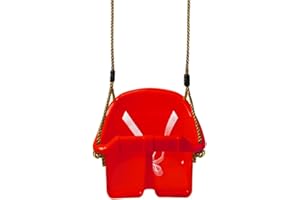 OTITU Balançoirebébé Siège, sûr système de sécurité, Balancoire Enfants, balancoire Enfant Exterieur, balancoire Jardin Enfant, Réglable Hauteur,Rouge
