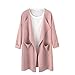 Produktbild Trenchcoat Damen,Dasongff Mode Frauen Causal Langarmshirt Sweatshirt Lange Mantel Jacket Cardigan Strickjacke Overcoat Herbst Mantel Windjacket Tops (Rosa, 3XL)