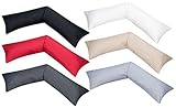 MOON Mako Satin Bezug / Hülle für Seitenschläferkissen / Stillkissen 40x145cm (creme) - 2