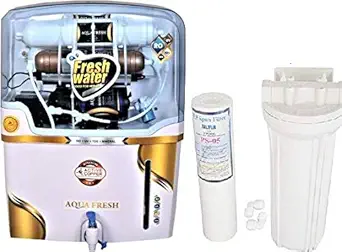 Divinetech Aqua Fresh gold COPPER MINERAL+ro+uv+tds 15 L 15 L RO + UV + UF + TDS Water Purifier (White, Yellow)