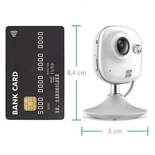 EZVIZ C2mini IP Telecamera di Sicurezza, 720P HD, 2.4Ghz Wi-Fi Interni Videocamera con Audio Bidirezionale, Baby Monitor del Bambino & Animale, Visore Notturno