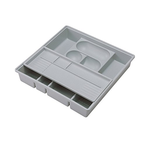 Plastic Desk Drawer Organizer Desktop Tray Storage Slide Double Shelf 63004