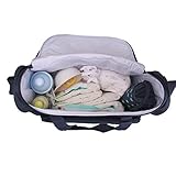 FakeFace Oxford Gewebe Cartoon 4er-Set Babytasche Wickeltasche Mutter Windeltasche Handtasche Schultertasche Flaschenhalter (Dunkelblau Wagen) - 5