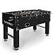 Produktbild Kinetic Sports Massiver Tischkicker Fußball, inkl. 2 Getränkehalter, Justierbare Standfüße, 140 x 77 x 87 cm, Schwarz mit Chromoptik