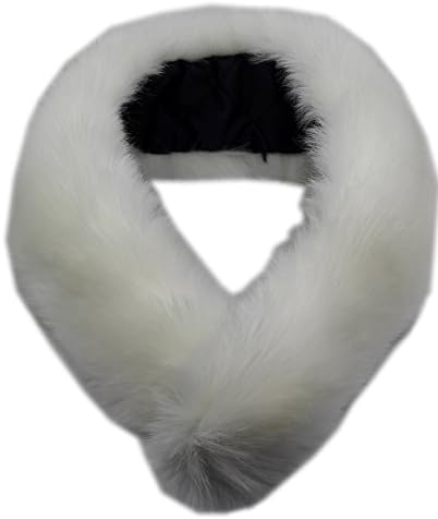 Women's Girl's Winter Faux Fur Long Removable Collar Neck Scarf Wrap Fake Fur False Collar Shawl for Coats