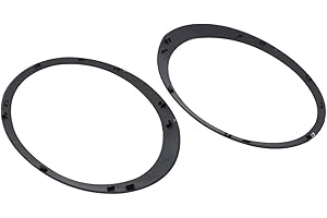 iSpchen Auto Scheinwerfer Zierring Runde Ring Halterung Scheinwerfer Rahmen Verkleidung Abdeckung Zierleisten kompatibel für 2009–2013 MINI R56 LCI,links rechts,Schwarz