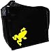 Produktbild PemaBAG Umhängetasche inkl. Tragegurt, aus hochwertiger LKW-Plane gefertigt - schwarz mit Aufdruck Frosch - Höhe 25 cm x Breite 30 cm x Tiefe 10 cm
