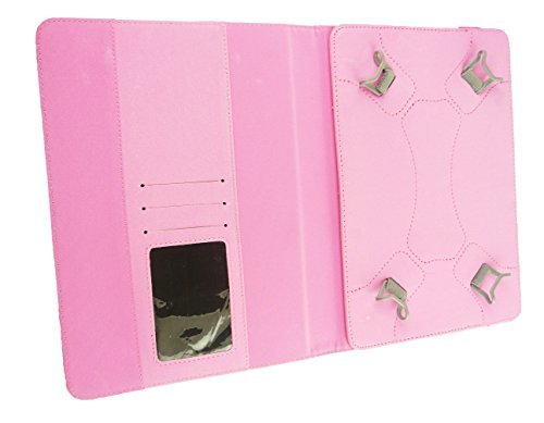 Emartbuy® Hot Rosa Eingabestift + Medion Lifetab P8312 8 Zoll Tablet Universalbereich ( 8 – 9 Zoll ) Multi-Farbig Eules Leder Multi Winkel Folio Exekutive Case Cover Wallet Hülle Schutzhülle mit Kartensteckplätze - 4