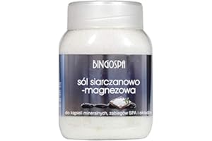 BINGOSPA sulfato y sal de baño de magnesio para dolores de cabeza y migrañas 1250 g