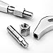 Motorcycle Chrome Plated Billet Aluminum Outside Rearview Side View Mirrors Multi Angle Adjustable Blindsight Rearview Handle Bar End Convex Universal Fit For Suzuki Motorcycle GSXR GS300 SV650 GT550 GT750 B-King Intruder Volusia Boulevard