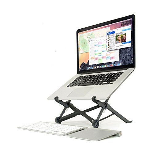 Daping Laptop Stand Ständer Einstellbar Laptopständer Laptophalter Faltbare Eye-Level Ergonomisch Notebookständer für Notebooks Laptops Apple Macbook Tablet Notebook Ständer Schwarz