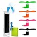 Produktbild Tragbarer USB-Mini-Ventilator, 8-Pol-USB, zwei Blätter, für iPhone 6S Plus/6 Plus/6S/6, iPhone 5S/5C/5, Android-Handys, Tablets, Powerbank, in schwarz
