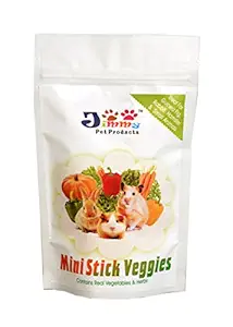 JiMMy Pet Products Mini Stick Veggies Treat for Guinea Pig, Rabbit, Hamster & Small Animals 200 Grams