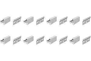 GAS N POW3R Lot de 8 supports de suspension + plaque de suspension murale de 63 mm pour armoire de cuisine et armoire à suspendre au mur Capacité de charge de 150 kg