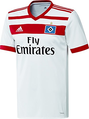 adidas Herren Hsv Heim Trikot, White/Scarlet, XL