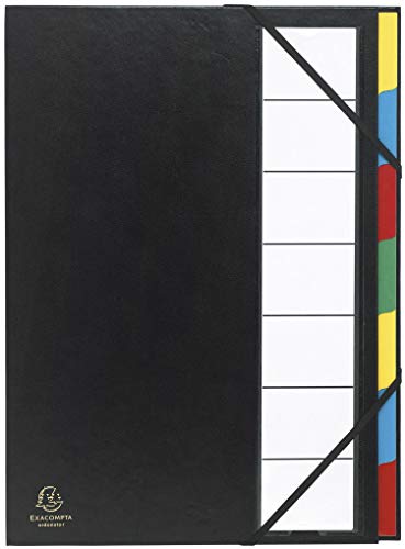 Exacompta 237810 - Clasificador con tapa dura  7 posiciones  color negro