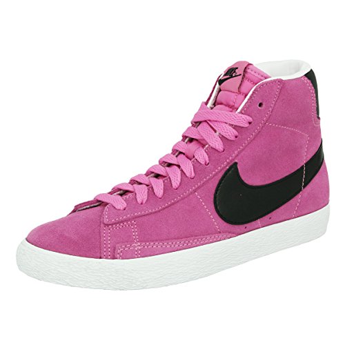Nike Girls Blazer Mid Vintage Lace-Up Shoes, Black/Purple, 5.5 UK