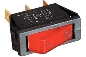 BCE Interruptor luminoso rojo 12 V para nevera trivalente caravana CBE R237