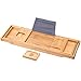 Produktbild Healifty Badewannenständer Versenkbarer Badewanneneinsatz Bath Bridge Bamboo Storage Rack Regal Tablet Halter für Mobiltelefon Weinglas